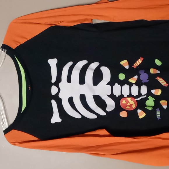 Celebrate Halloween Black w Orange Sleeves and Candy Front Size 3X - Picture 3 of 5
